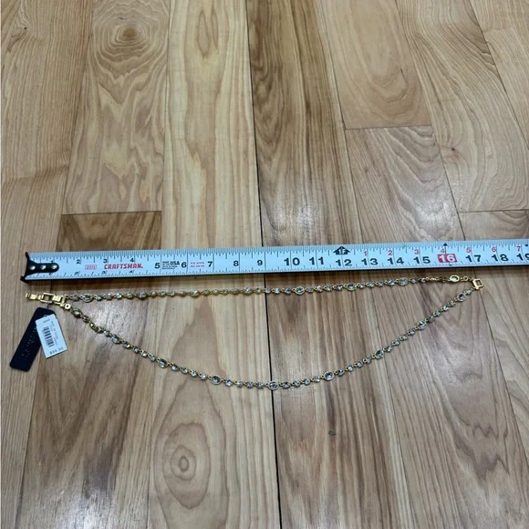 J. Crew Layered Gold Necklace with Clear Crystals NWT - SOLD OUT - Picture 6 of 8